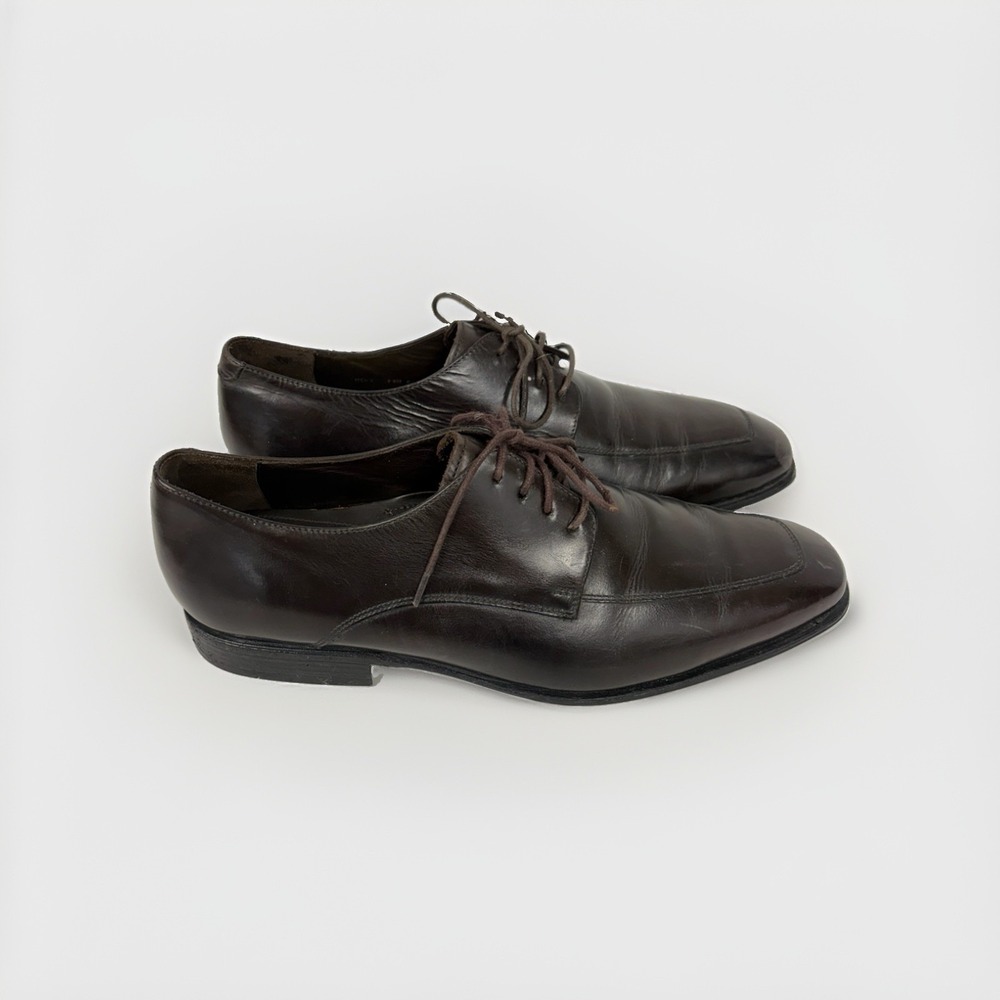 Cole Haan C08162 Men's 11 M Brown Leather Apron Toe Oxford Dress Shoes T3